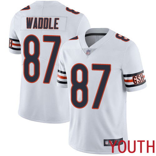 Chicago Bears Limited White Youth Tom Waddle Road Jersey NFL Football #87 Vapor Untouchable->women nfl jersey->Women Jersey